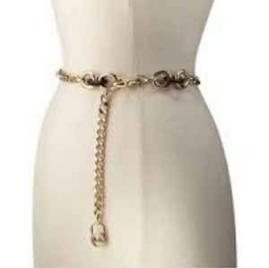 michael kors gold chain belt